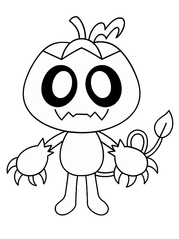 Gourdy (Dandy's World) Colouring page