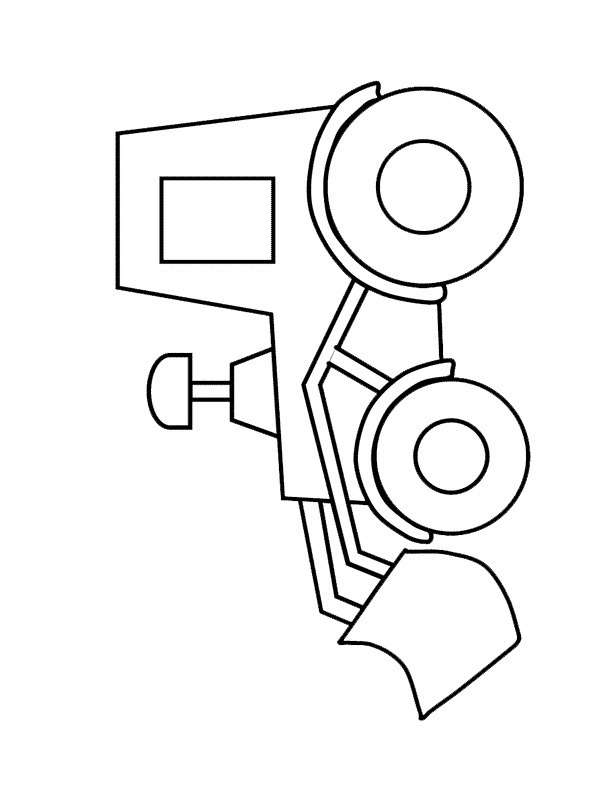 simple excavator Colouring page