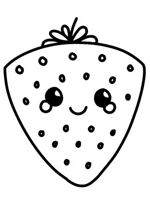 Funny Strawberry Colouring page