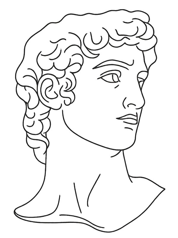 Greek Statue Colouring page