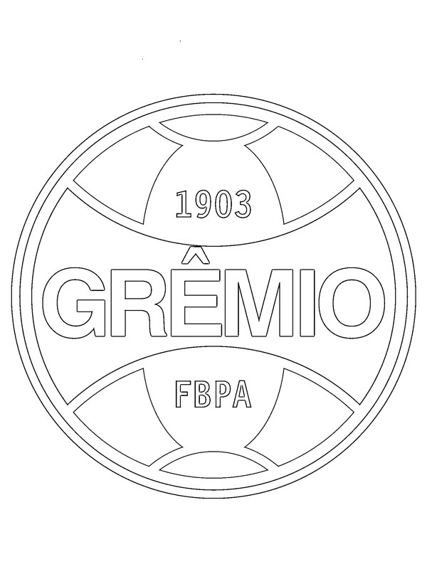 Gr&ecirc;mio Foot-Ball Porto Alegrense Colouring page