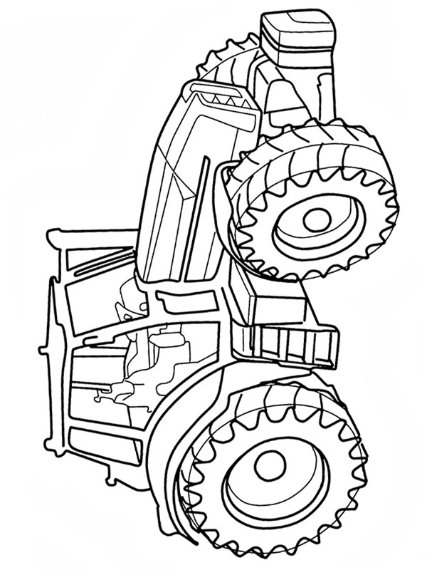 Big tractor Colouring page