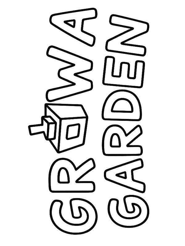 Grow a Garden logo Colouring page