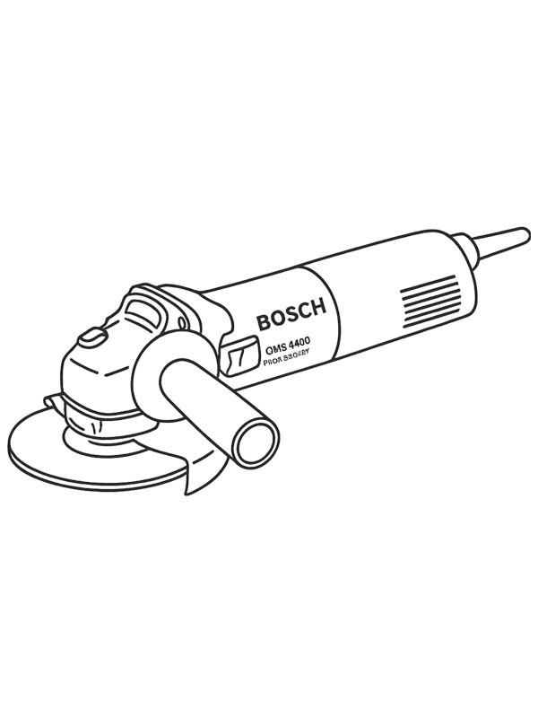 Angle Grinder Colouring page