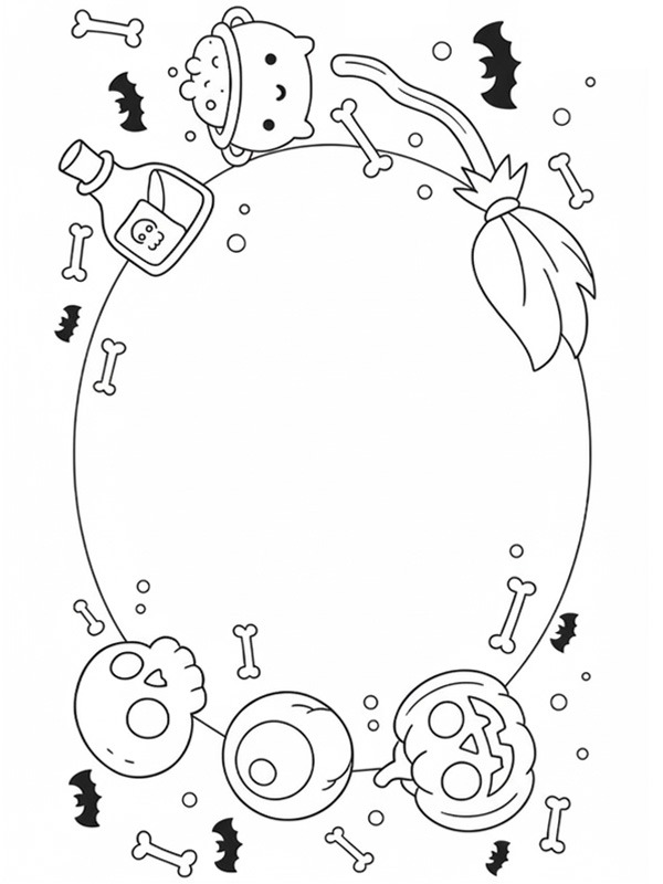 Halloween background Colouring page