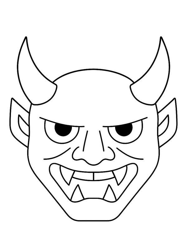 Halloween mask Colouring page