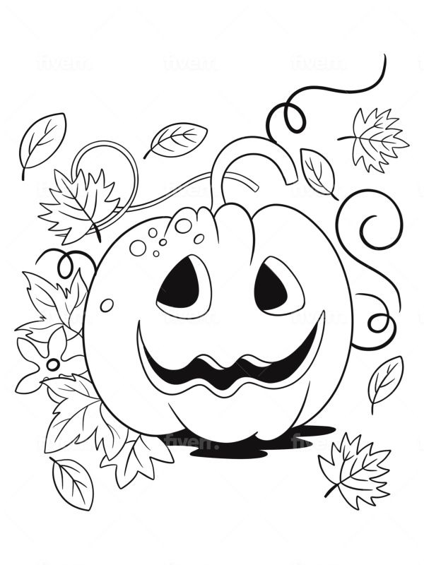 Halloween pumpkin Colouring page