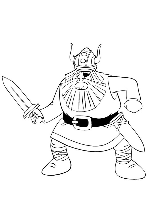 Halvar, Vicky's father Colouring page