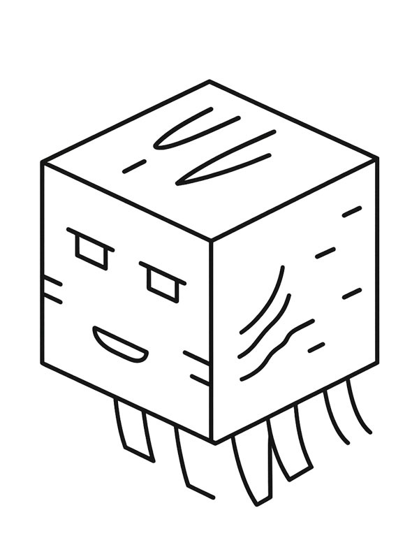Happy Ghast Colouring page