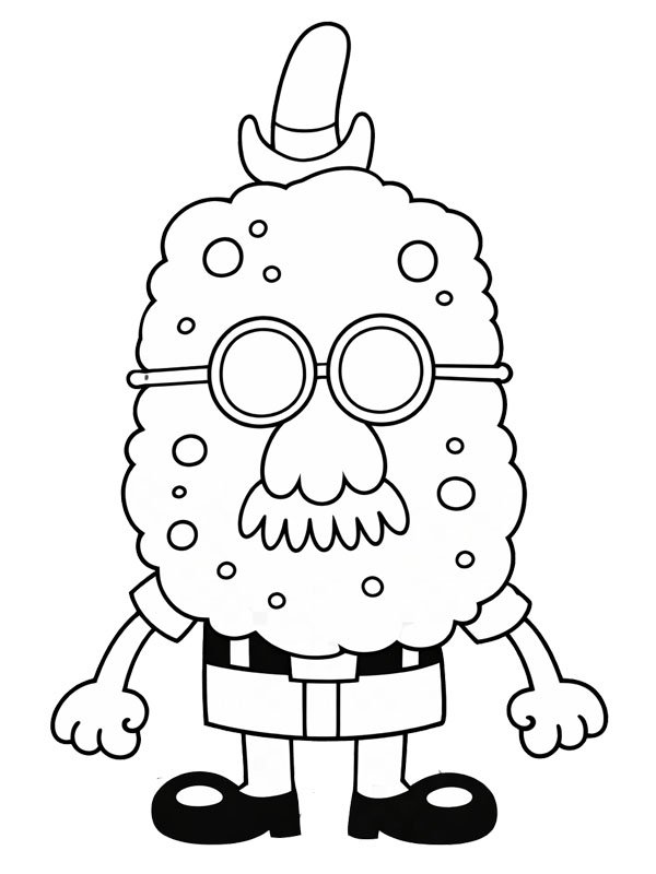 Harold Squarepants Colouring page