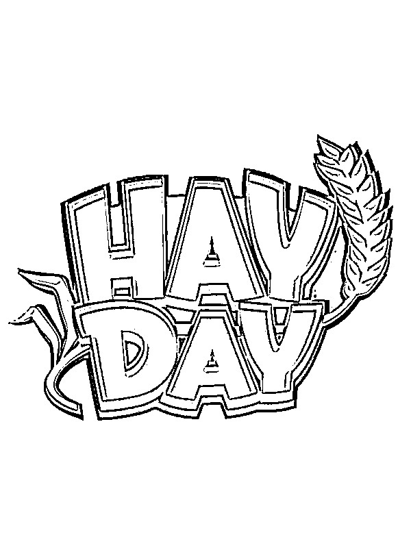 Hay Day logo Colouring page