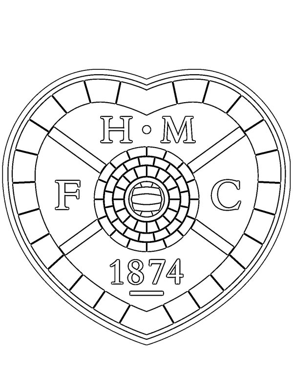Heart of Midlothian FC Colouring page