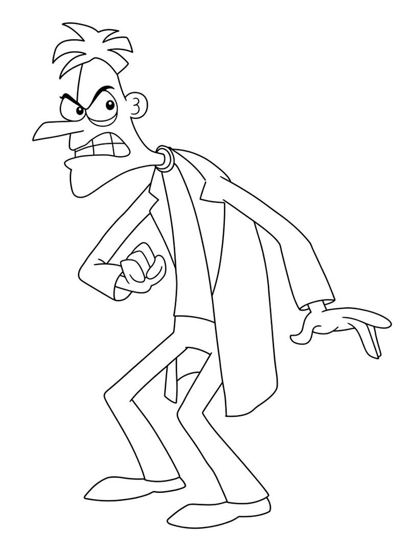 Heinz Doofenshmirtz (Phineas and Ferb) Colouring page Heinz Doofenshmirtz (Phineas and Ferb) Colouring page
