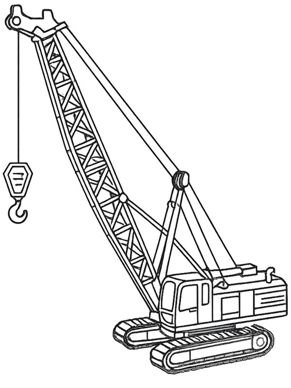 Crane Colouring page