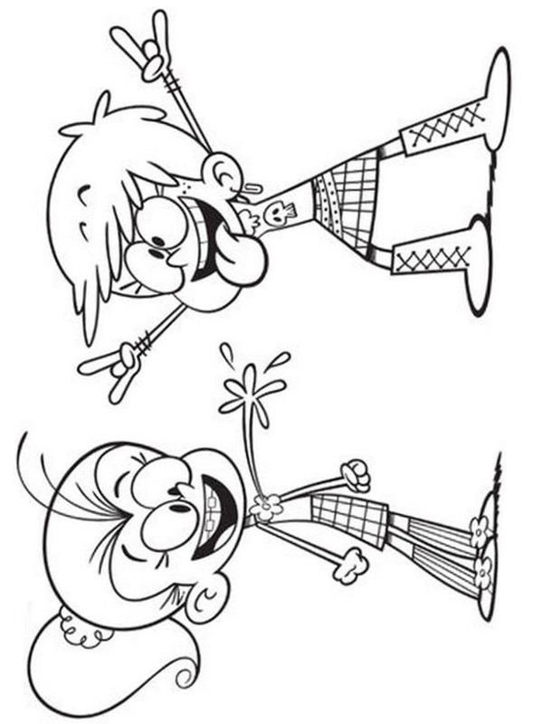 Luan and Luna Loud Colouring page