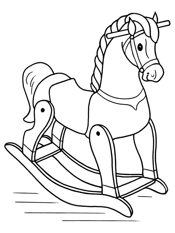 rocking horse Colouring page