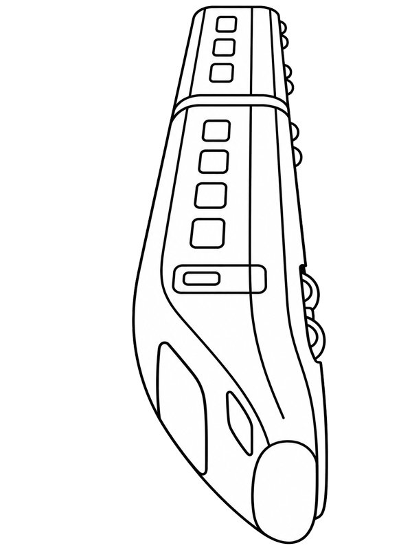 High-speed train Colouring page