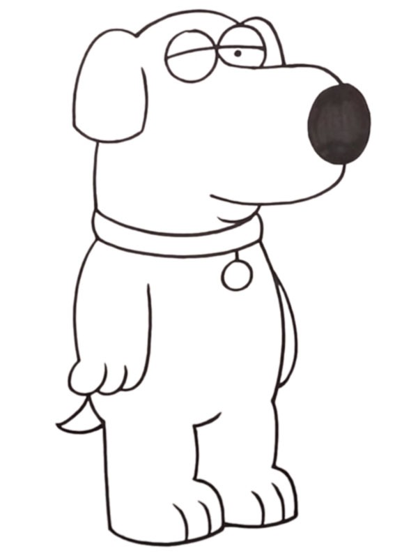 Dog Brian Griffin (Family Guy) Colouring page Dog Brian Griffin (Family Guy) Colouring page