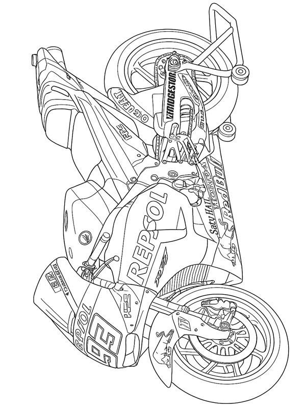 Honda Repsol MotoGP Colouring page