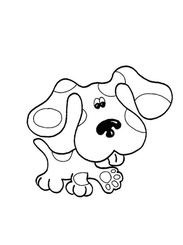 Dog Blue Colouring page