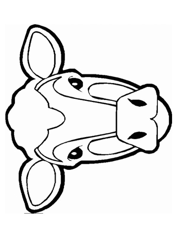 Cows head Colouring page
