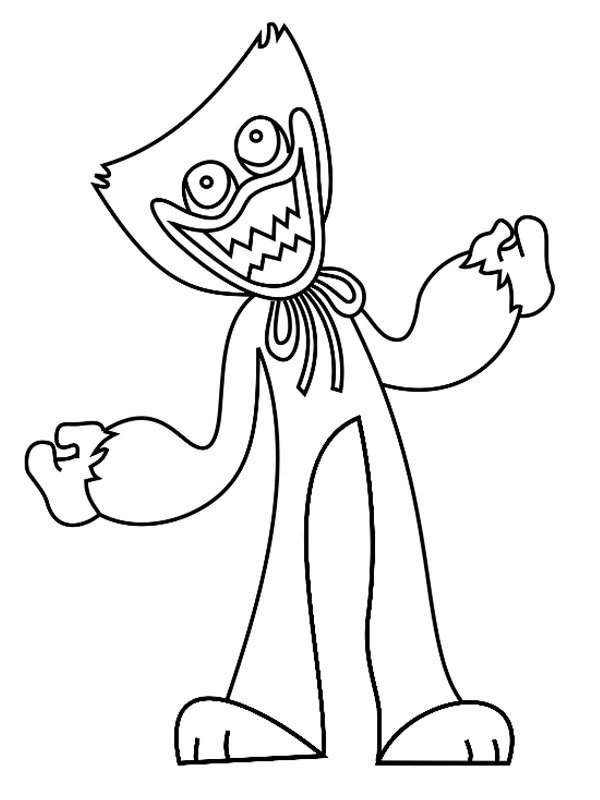 Huggy Wuggy Colouring page