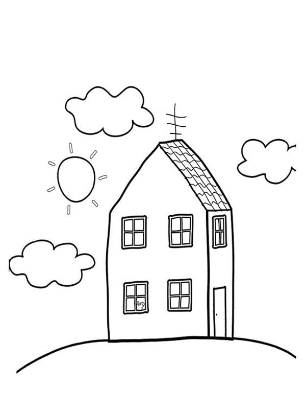 House Peppa Pig Colouring page