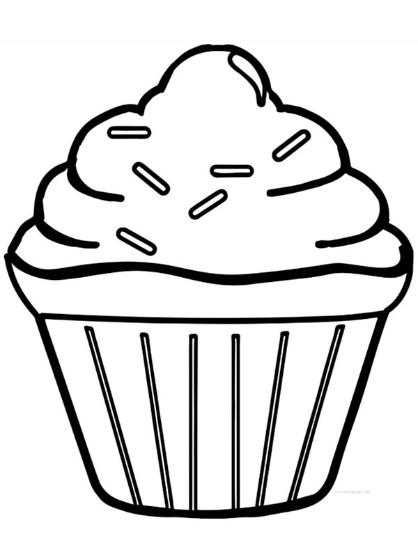 Cupcake Colouring page