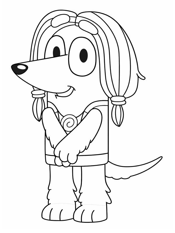 Indy (Bluey) Colouring page