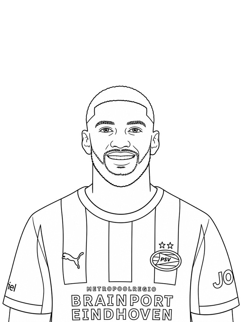 Ismael Saibari Colouring page