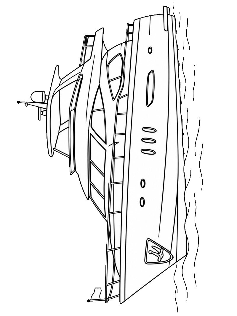 Yacht Colouring page