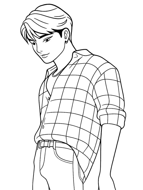 Jinu (Kpop Demon Hunters) Colouring page Jinu (Kpop Demon Hunters) Colouring page