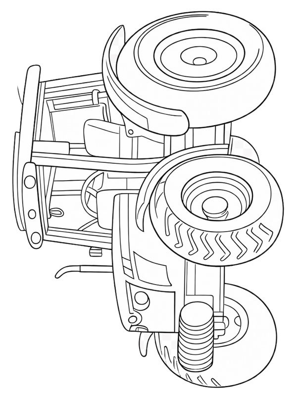 John Deere Tractor Colouring page