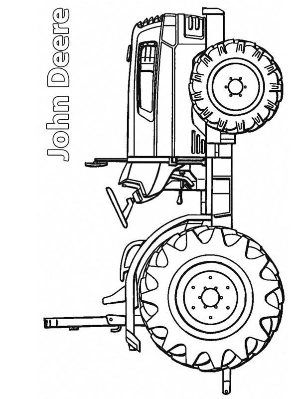 John Deere Tractor Colouring page
