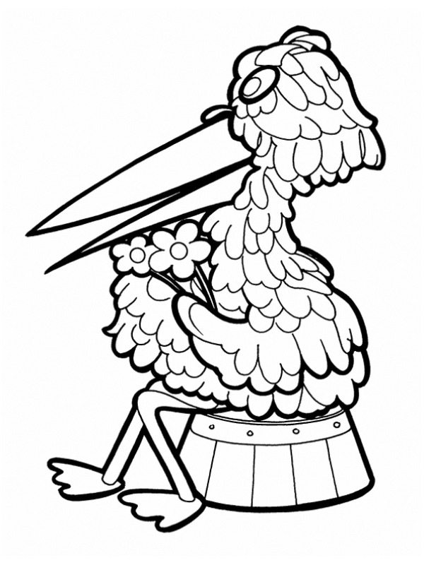 Miss Stork Colouring page