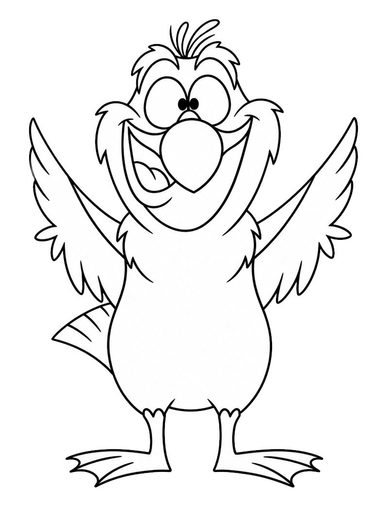 Scuttle (The Little Mermaid) Colouring page Scuttle (The Little Mermaid) Colouring page