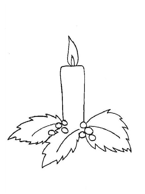 Candle Colouring page