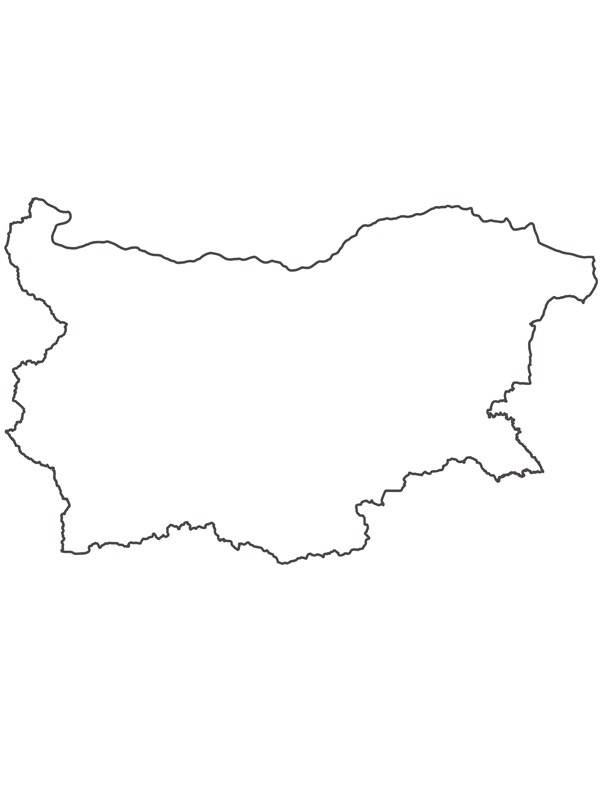Map of Bulgaria Colouring page