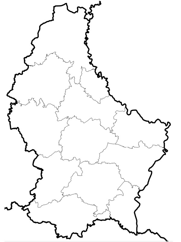 Map of Luxemburg Colouring page