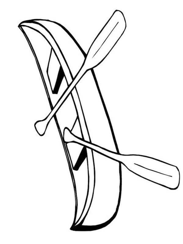 Canoe Colouring page