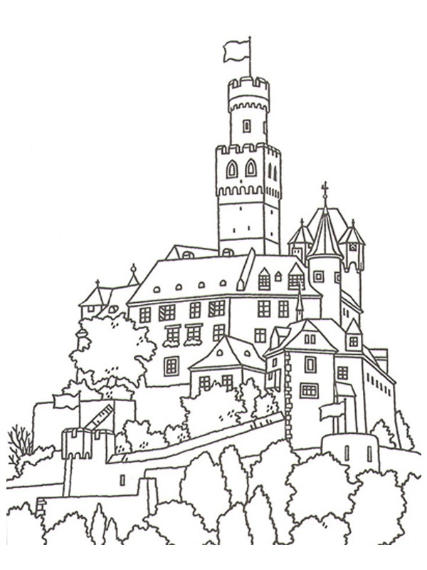 castle Marksburg Colouring page