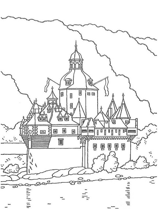 Pfalzgrafenstein Castle Colouring page