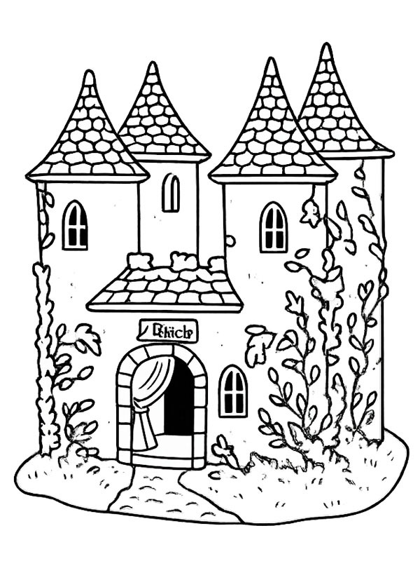 Aurora's Castle (Efteling) Colouring page