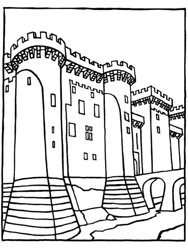 Tarascon Castle Colouring page