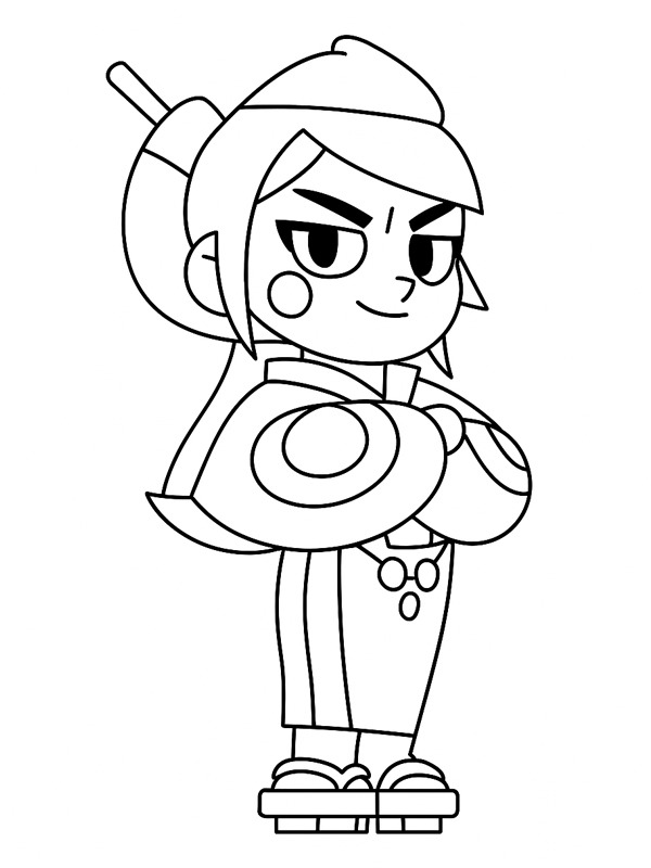 Kaze Brawl Stars Colouring page