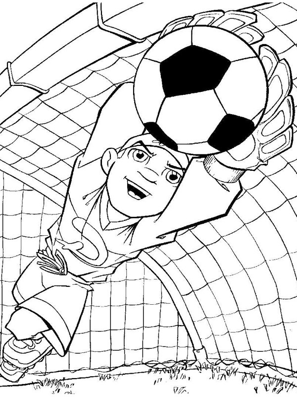 goalie Colouring page