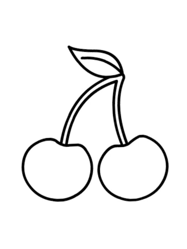 Cherry Colouring page