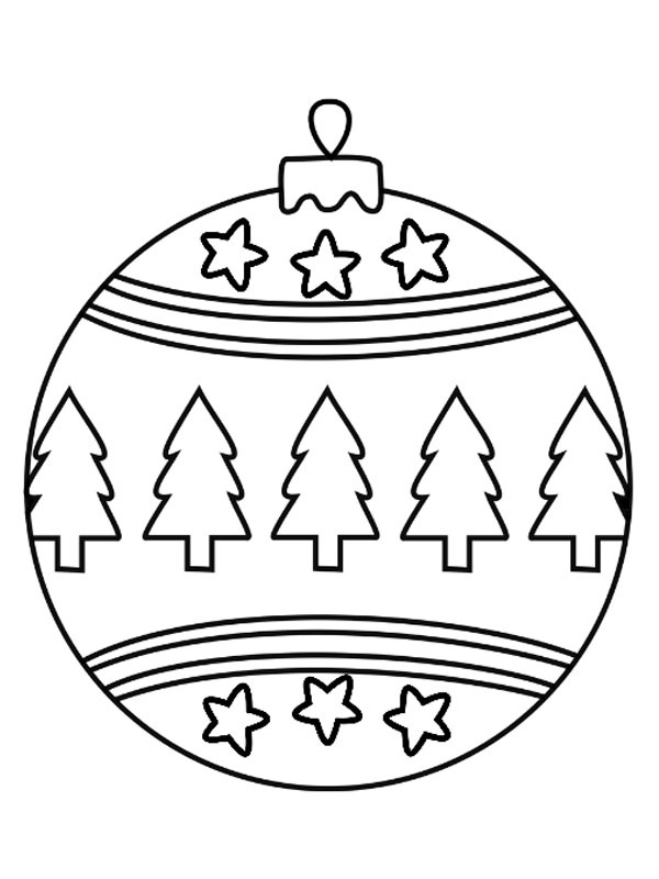 Christmas bauble Christmas tree Colouring page Christmas bauble Christmas tree Colouring page