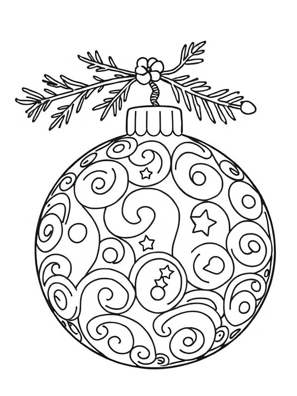 Christmas stars Colouring page