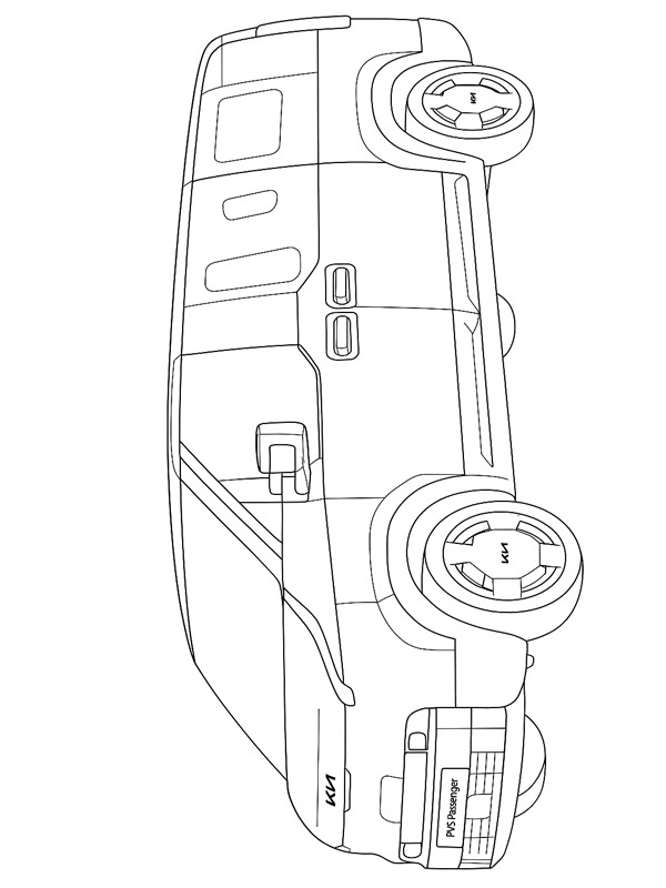 Kia PV5 Passenger Colouring page